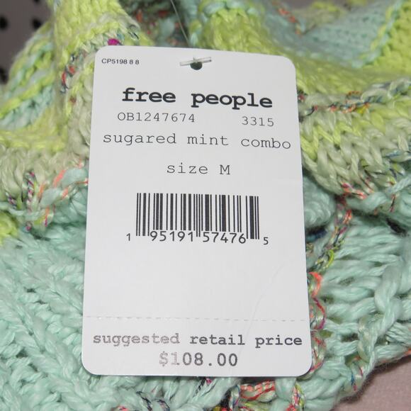 Free People Sugared Mint Lake Life Cropped Knit Pullover Sweater - Picture 10 of 12
